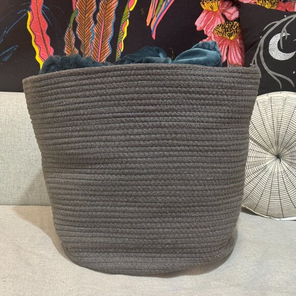 Threshold from Target Storage Basket, Cotton Blend Coiled Rope, Charcoal - Picture 3 of 9